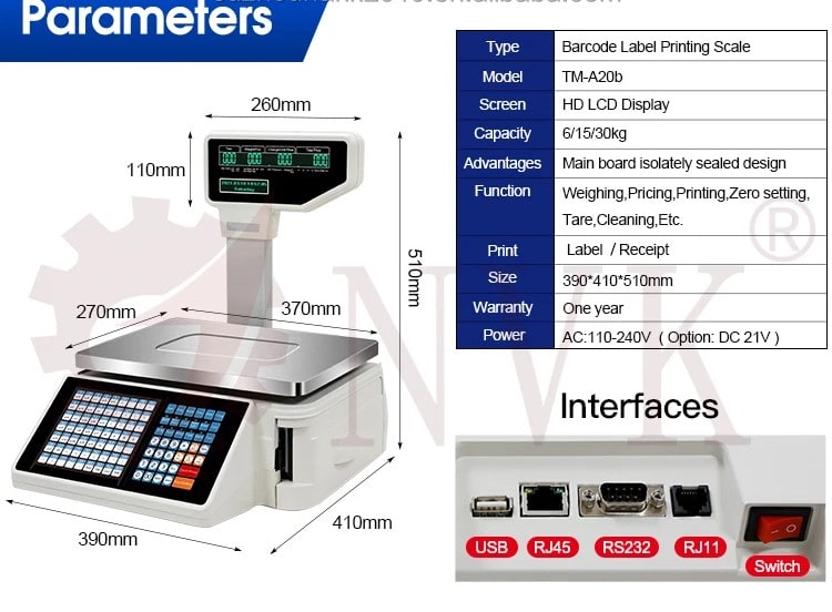 Balanza Tipificadora Impresión Codigo de Barras - Imagen 4