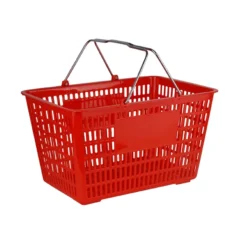 Canasto de Supermercado 27L Asas Metalicas